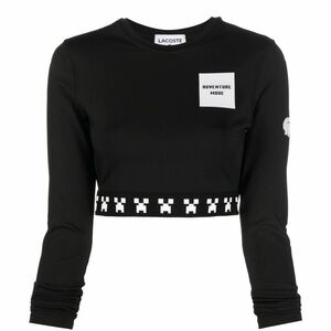 Lacoste Black Adventure Mode Crop Top